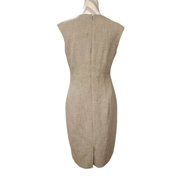 Kasper Women's 6 Extended-Shoulder Sheath Dress Cypress Grey Cap Sleeve Career - Picture 3 of 10